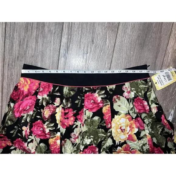 Modbe XL Skirt - Beautiful Rose Pattern A-Line Midi Skirt Downeast NWT - Picture 6 of 6
